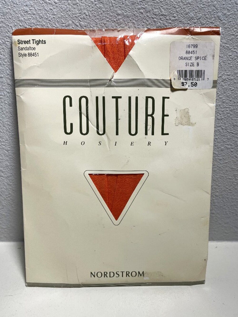 Vintage Hosiery COUTURE Street Tights Sandaltoe Orange Spice Size B Nordstrom